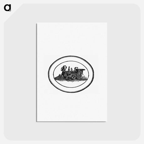 アートポストカード-Steam Engine Train Stamp Design
 - 大英図書館 Postcard.