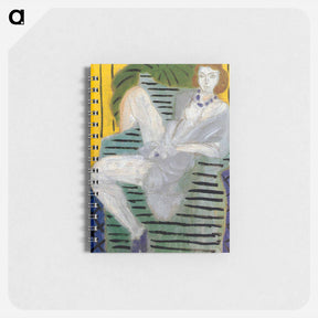 アートメモ帳-Woman on a Sofa, Yellow and Blue - アンリ マティス Memo.