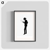 アートポスター-Elderly Scholar Silhouette
 - 大英図書館 Poster.