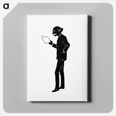 アートパネル-Elderly Scholar Silhouette
 - 大英図書館 Canvas.