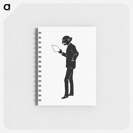 アートメモ帳-Elderly Scholar Silhouette
 - 大英図書館 Memo.