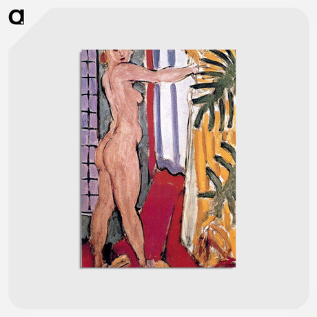 アートポストカード-An Nude Dtanding Before An Open Door - アンリ マティス Postcard.
