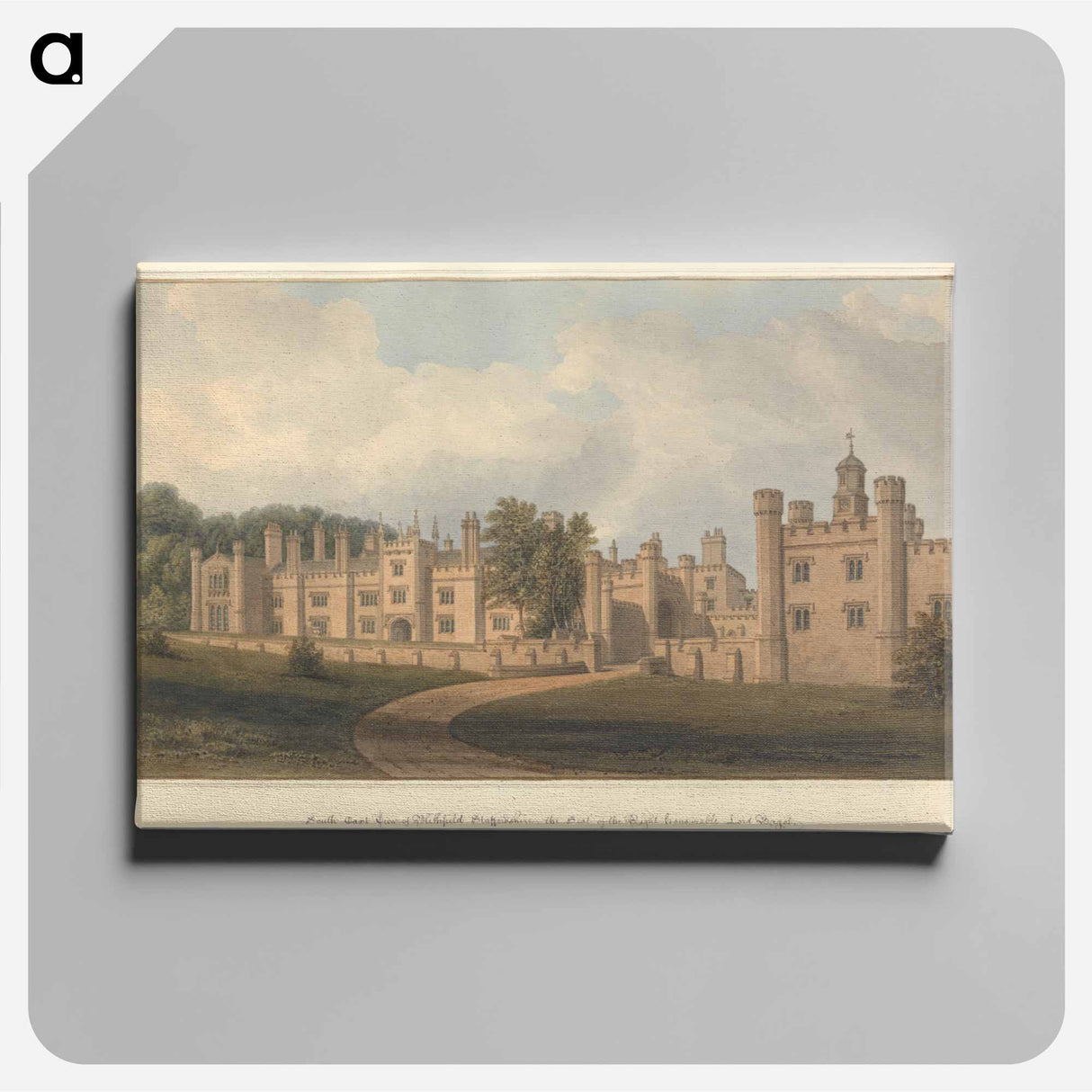 アートパネル-South East View of Blithfield, Staffordshire; the Seat of the Right Honourable Lord Bagot
 - イェール大学アートギャラリー Canvas.