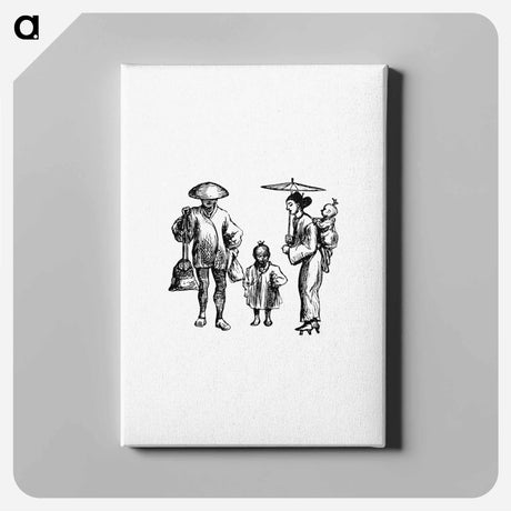 アートパネル-Japanese Family
 - 大英図書館 Canvas.