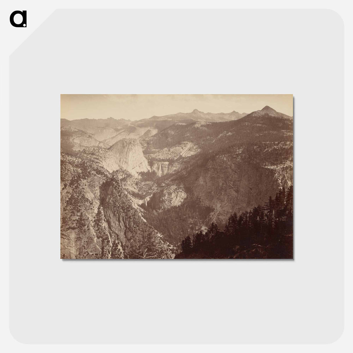アートポストカード-Yosemite Valley from Above
 - エドワード マイブリッジ Postcard.