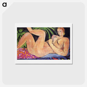 アートポストカード-A Nude with her Heel on her Knee - アンリ マティス Postcard.