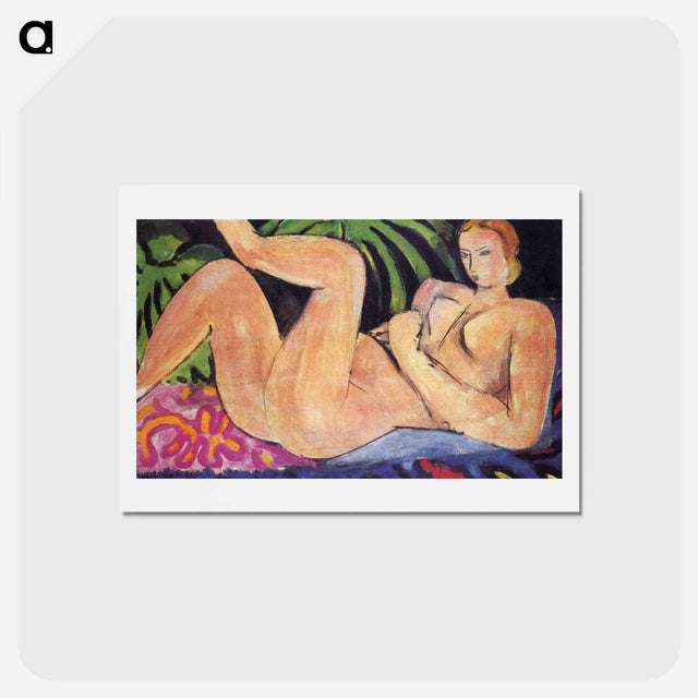 アートポストカード-A Nude with her Heel on her Knee - アンリ マティス Postcard.