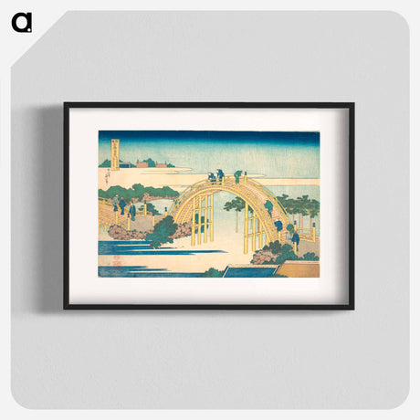 アートポスター-The Arched Bridge at Kameido Tenjin Shrine - 葛飾 北斎 Poster.
