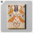 アートパネル-Four Birds, Tulip, and Heart
 - バーンズ・コレクション Canvas.