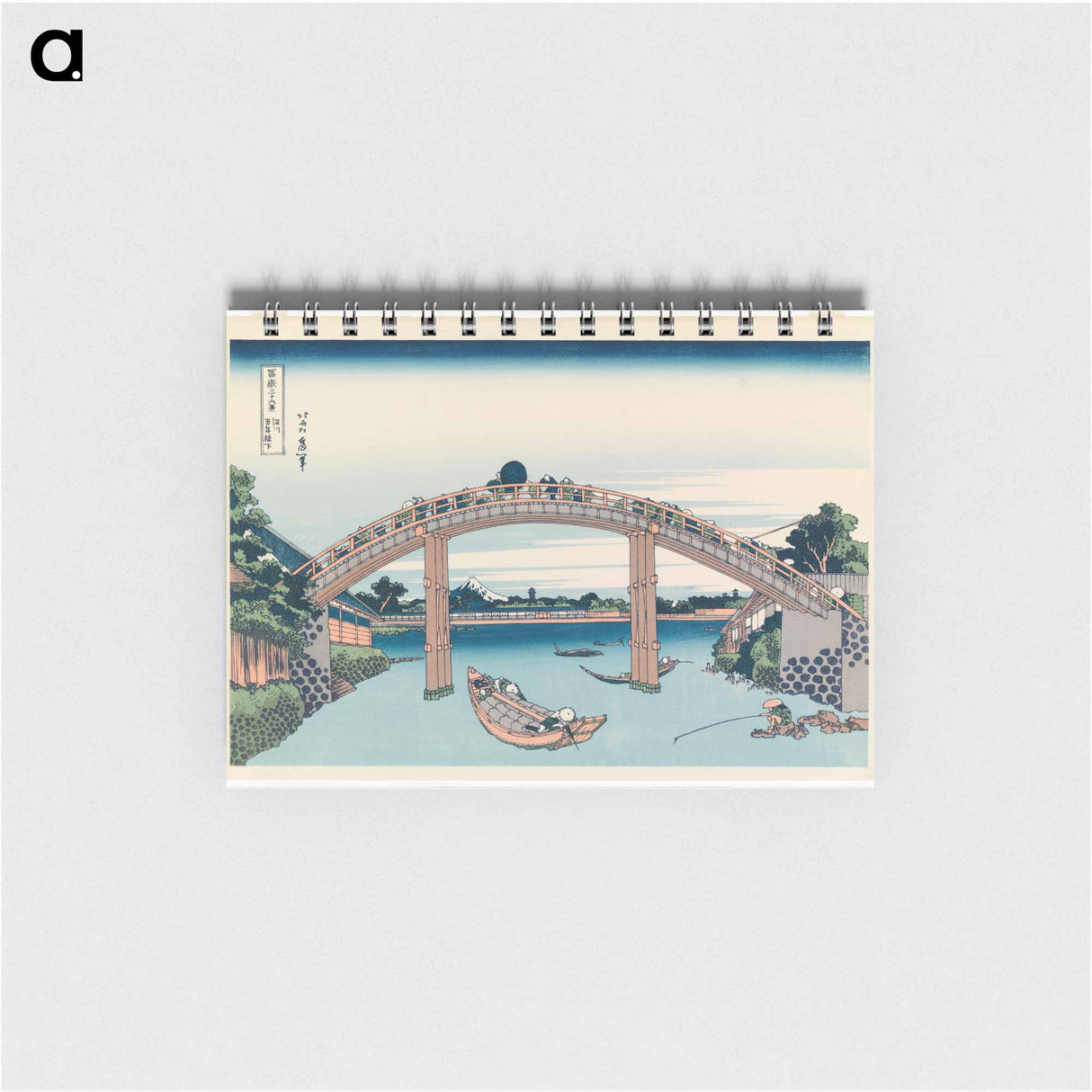 View from under mannenbashi bridge at fukagawa by Katsushika Hokusai - 葛飾 北斎 Memo.