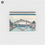 View from under mannenbashi bridge at fukagawa by Katsushika Hokusai - 葛飾 北斎 Memo.