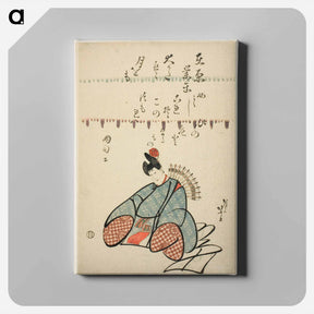 アートパネル-Hokusai's Ariwara no Narihira - 葛飾 北斎 Canvas.