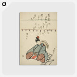 アートポストカード-Hokusai's Ariwara no Narihira - 葛飾 北斎 Postcard.