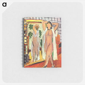 アートメモ帳-Nude in White Peignoir Standing by Mirror - アンリ マティス Memo.