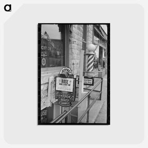アートポストカード-Entrance to Beauty Parlor and Barber Shop
 - ラッセル リー Postcard.