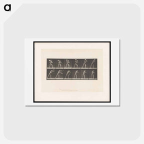 アートポストカード-Man Throwing a Boulder
 - エドワード マイブリッジ Postcard.