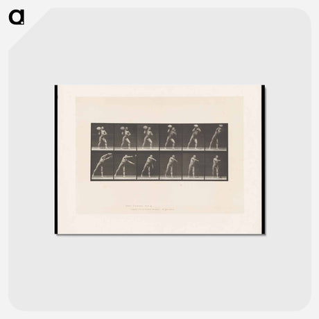 アートポストカード-Man Throwing a Boulder
 - エドワード マイブリッジ Postcard.