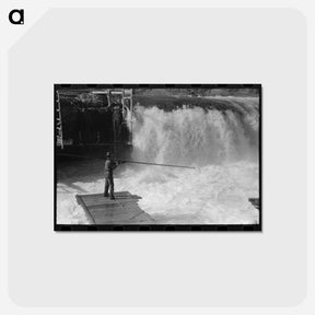 アートポストカード-Indians Fishing for Salmon
 - ラッセル リー Postcard.
