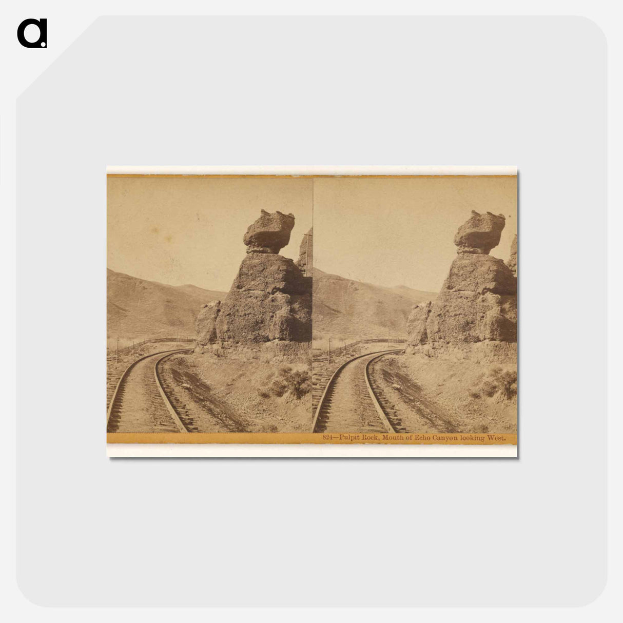 アートポストカード-Pulpit Rock, Mouth of Echo Canyon
 - エドワード マイブリッジ Postcard.