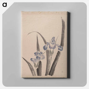 アートパネル-Orchid Flower - 葛飾 北斎 Canvas.