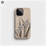 Orchid Flower - Katsushika Hokusai Phone Case.