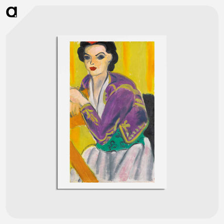 アートポストカード-Boléro Violet - アンリ マティス Postcard.