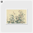 アートポストカード-Dragonfly and Bellflower - 葛飾 北斎 Postcard.