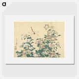 Dragonfly and Bellflower - Katsushika Hokusai Poster.