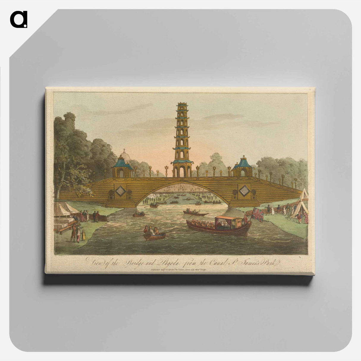 アートパネル-View of the Bridge and Pagoda from the Canal, St. James's Park
 - イェール大学アートギャラリー Canvas.