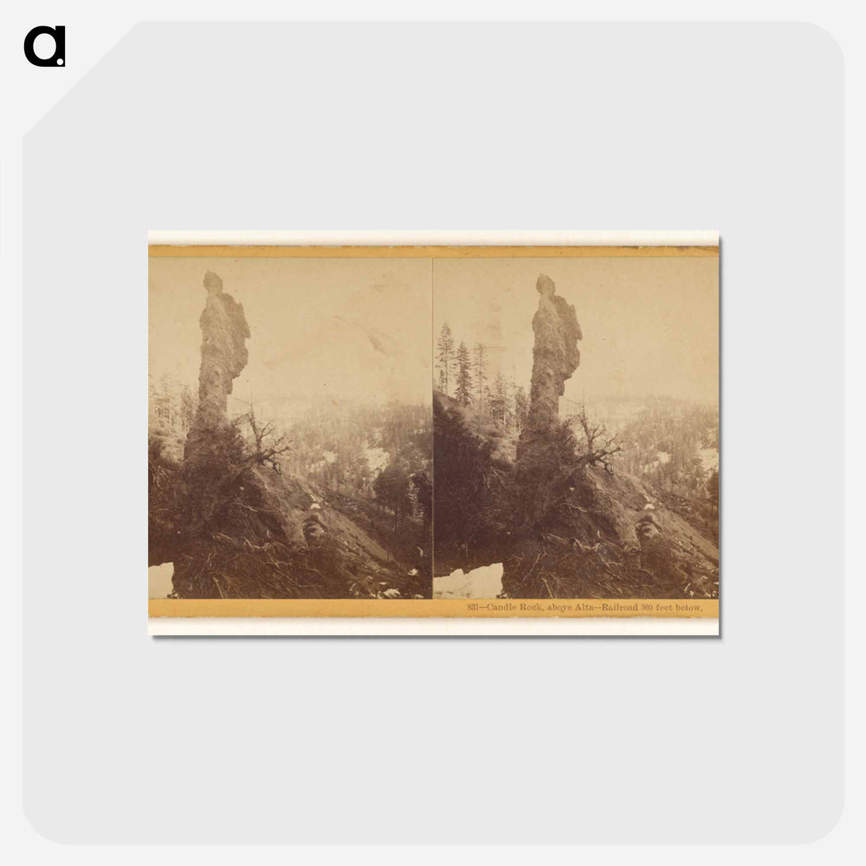 アートポストカード-Candle Rock
 - エドワード マイブリッジ Postcard.