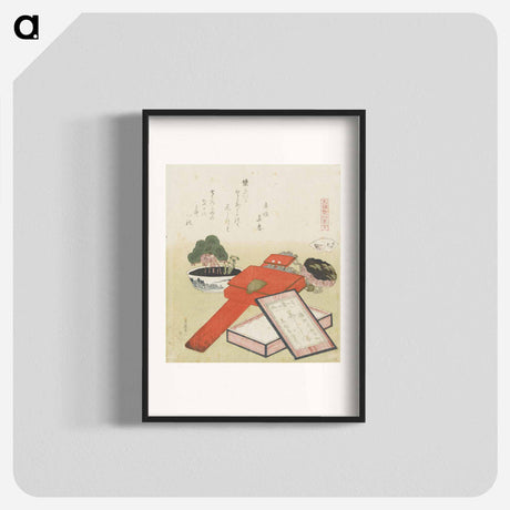 アートポスター-The shell Shiogai salt from A comparison of Genroku poems and shells - 葛飾 北斎 Poster.