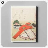 The shell Shiogai salt from A comparison of Genroku poems and shells - Katsushika Hokusai Canvas.