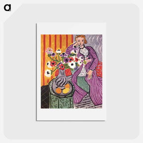 アートポストカード-Purple Robe and Anemones - アンリ マティス Postcard.