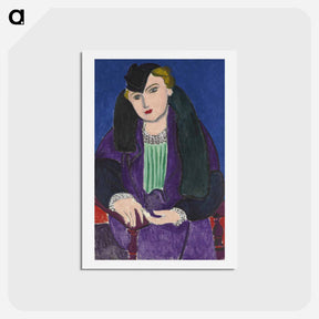 アートポストカード-Portrait at Blue Coat - アンリ マティス Postcard.