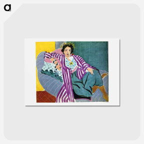 アートポストカード-Small Odalisque in Purple Robe - アンリ マティス Postcard.