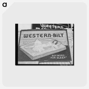 アートポストカード-Mattress Factory Sign
 - ラッセル リー Postcard.