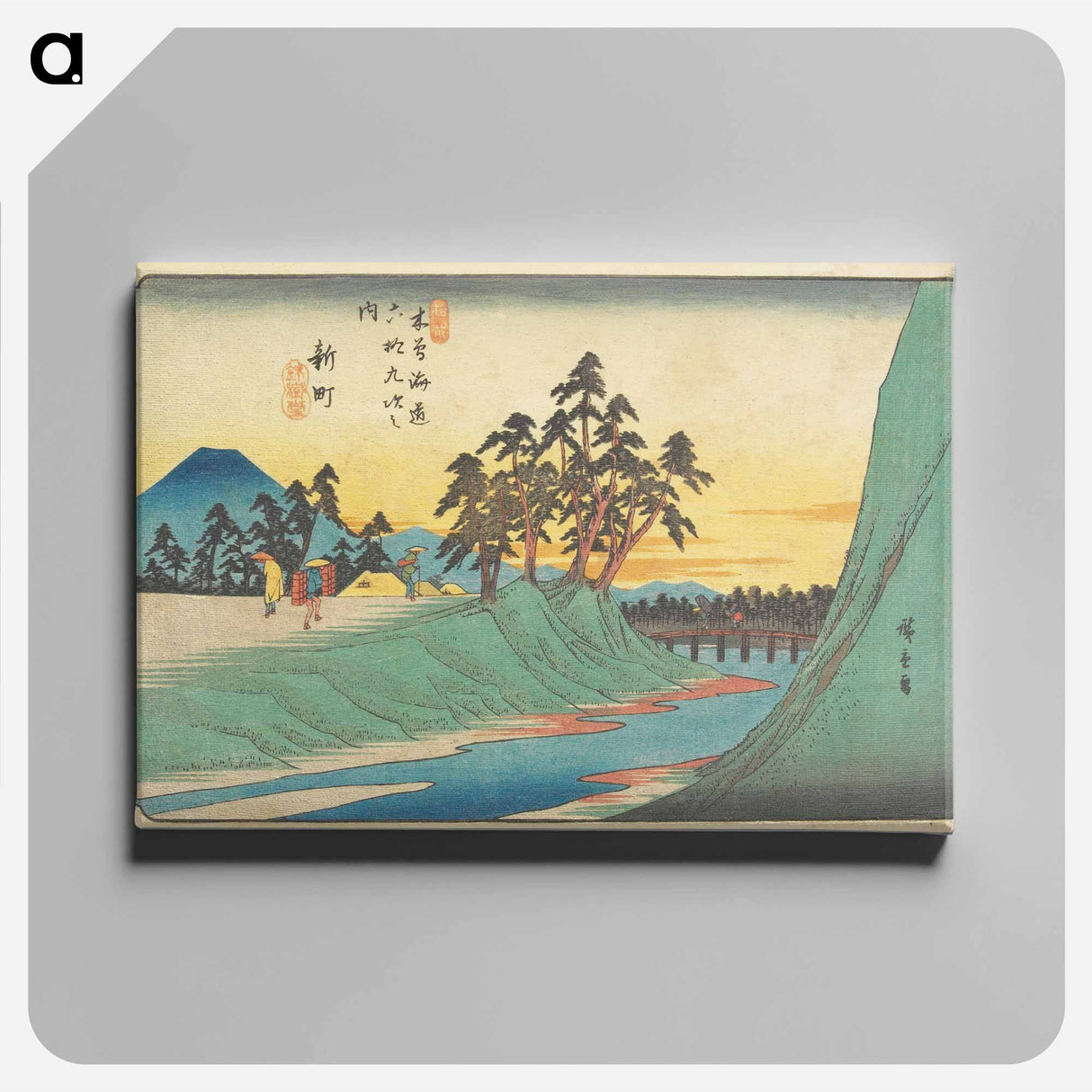 アートパネル-Ichiryūsai Artist's Seal
 - 歌川 広重 Canvas.