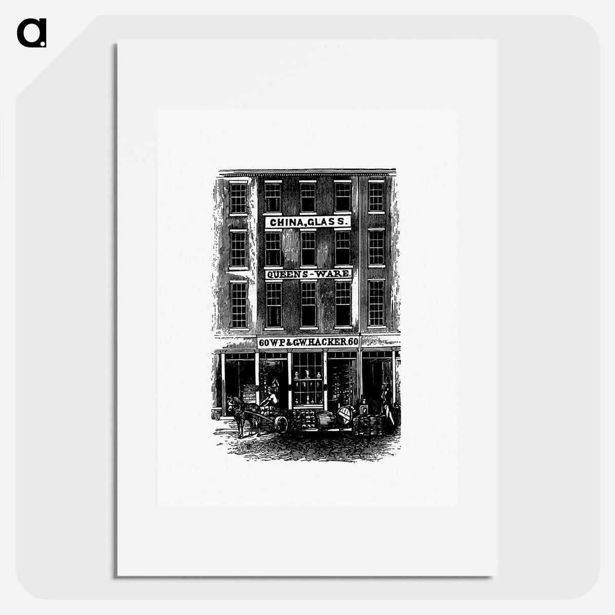 アートポスター-Building Facade from Philadelphia As It Is
 - 大英図書館 Poster.