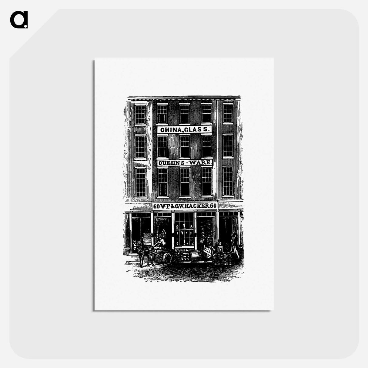 アートポストカード-Building Facade from Philadelphia As It Is
 - 大英図書館 Postcard.