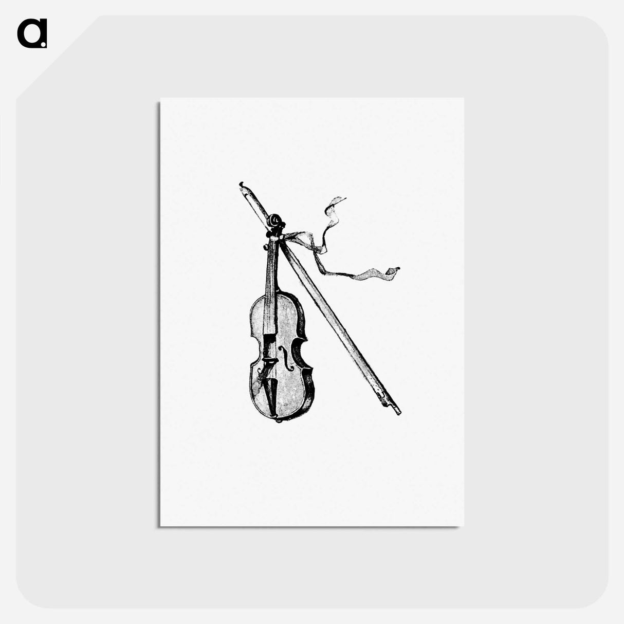 アートポストカード-Violin from Nimrod In The North, Or Hunting And Fishing Adventures In The Artic Regions
 - 大英図書館 Postcard.