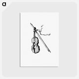 アートポストカード-Violin from Nimrod In The North, Or Hunting And Fishing Adventures In The Artic Regions
 - 大英図書館 Postcard.