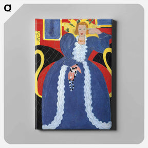 アートパネル-Woman in Blue, or The Large Blue Robe and Mimosas - アンリ マティス Canvas.