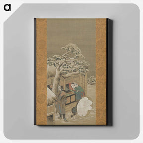 アートパネル-In Front of a Shop - 葛飾 北斎 Canvas.