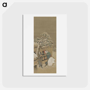 アートポストカード-In Front of a Shop - 葛飾 北斎 Postcard.