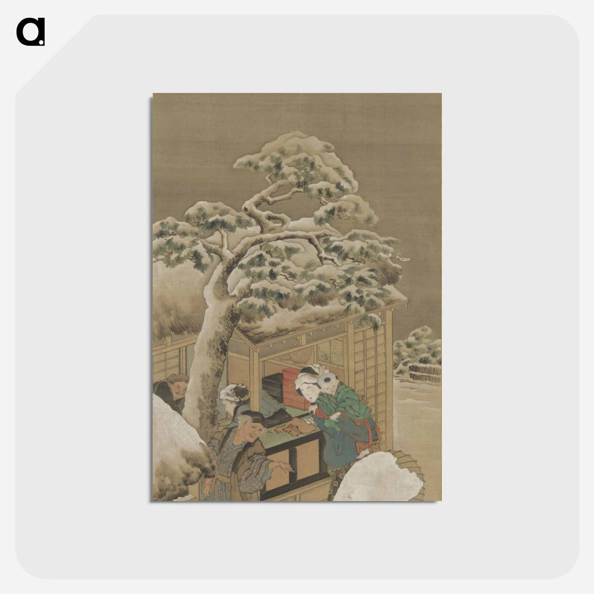 アートポストカード-In Front of a Shop - 葛飾 北斎 Postcard.