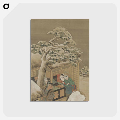 アートポストカード-In Front of a Shop - 葛飾 北斎 Postcard.