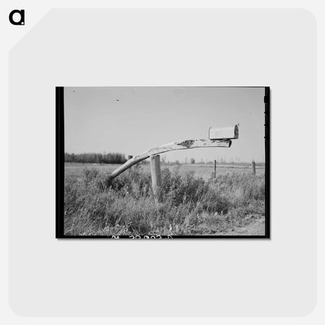 アートポストカード-Mailbox on Farm
 - ラッセル リー Postcard.