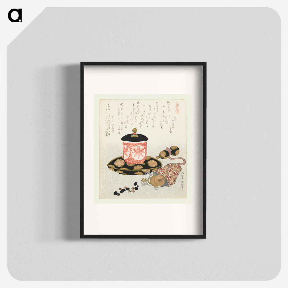 A comparison of Genroku poems and shells - Katsushika Hokusai Poster.