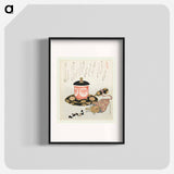 A comparison of Genroku poems and shells - Katsushika Hokusai Poster.