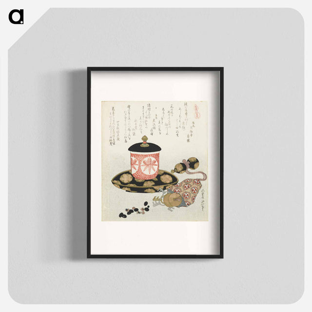 アートポスター-A comparison of Genroku poems and shells - 葛飾 北斎 Poster.